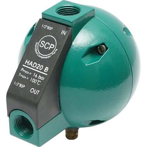 Scaricatore automatico di condensa sferico esterno HAD20-B, 16 bar, 1/2 per compressore d'aria a vite (1/5)