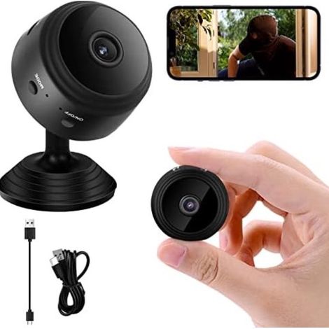 Sistema di videosorveglianza a circuito chiuso - Telecamera di sicurezza WiFi wireless - Kit telecamera di sicurezza WiFi per esterni - Nero (1/4)