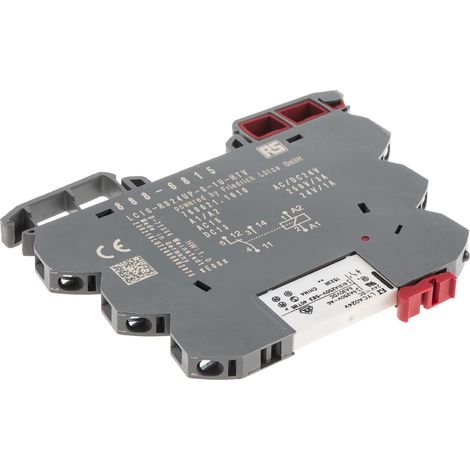 Module de relais d'interface 24V c.a. / V c.c., 1 RT, montage Rail DIN ( Prix pour Paquet de 5 ) (1/2)