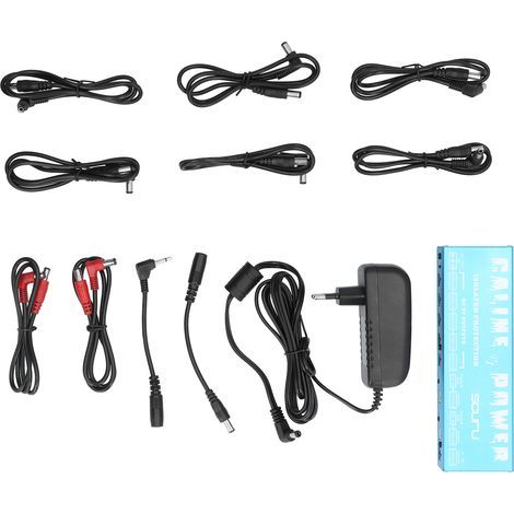 Bloc d'alimentation pour pédales d'effet guitare 18V 2A 36W, 8 sorties isolées avec adaptateur LED, 100-240V UE (1/5)