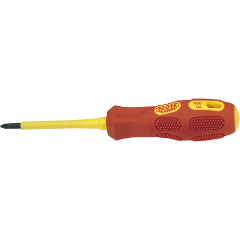 Draper 69225 Draper Expert VDE Approved Fully Insulated Cross Slot Screwdriver, No.1 x 80mm (Sold Loose) (1/5)