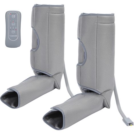Massageur de jambes à compression d'air, enveloppe pieds et mollets avec chauffage, automatique et manuel, prise UE 100-240V (1/5)