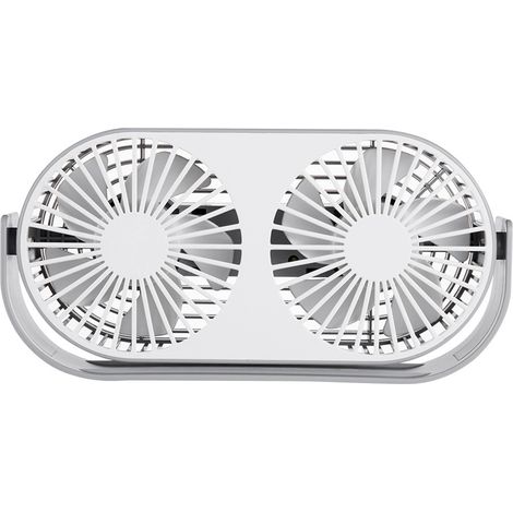 1 Ventilateur de bureau, 3 vitesses, tête rotative 360°, alimentation USB, silencieux, pour maison, bureau, chambre (1/5)