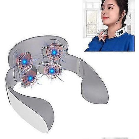 Multifunctional pulsed hot compress, shoulder and neck massager for physiotherapy, four-point DGZD neck protector - AquaForge (1/5)