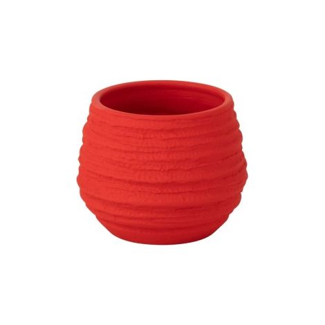 Cache pot fiesta rouge en céramique 14 cm (1/3)