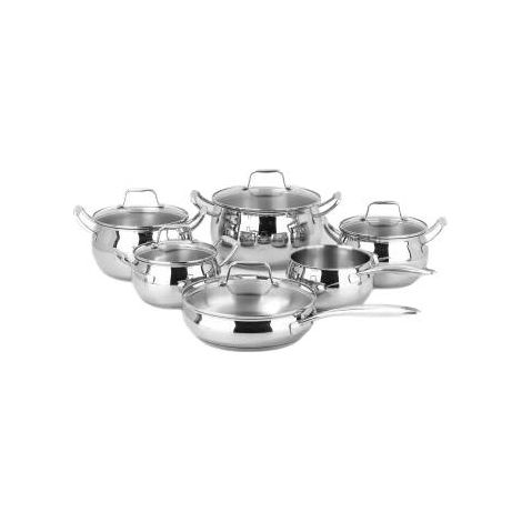 Batterie de cuisine LUNA 11 pièces, acier inoxydable, NOIS