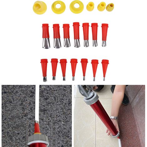 Ensemble de 20 embouts de colle intégrés en acier inoxydable, outil d'application de colle, embout de colle pour structures en verre, embout de colle de type bec de canard (1/5)