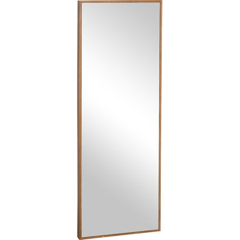 Specchio a figura intera 125x45 cm con cornice in legno naturale per ingresso, camera da letto o soggiorno (1/5)