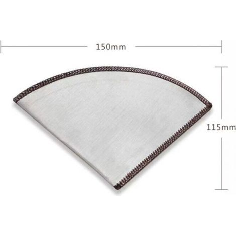 Wiederverwendbarer Edelstahl-Kaffeefilter für V60 Chemex und Hario – papierlos, feinmaschig, leicht zu reinigen und zu verwenden (1/3)