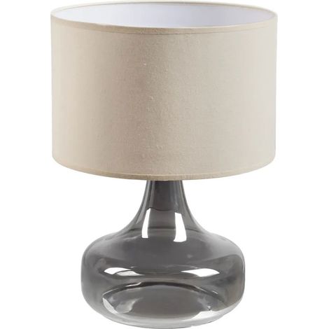 Lampe de table en verre gris argent 46 cm