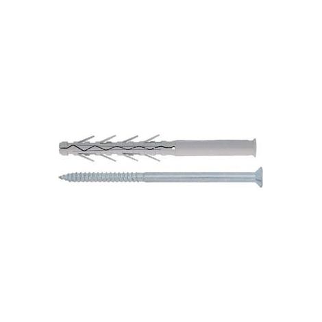 TASSELLO IN NYLON PROLUNGATO AD ELEVATA ESPANSIONE CON VITE TUP4- - ømm.10x115 vite ømm.7x120 spess.fissaggio mm.45 - 50 pezzi FRIULSIDER