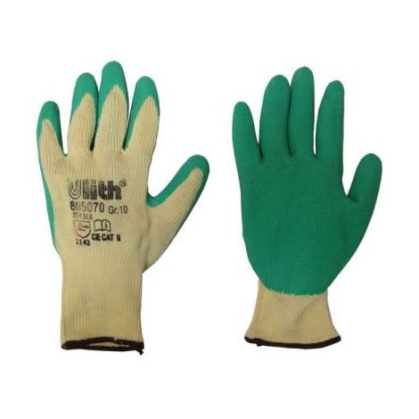 1 Paar Arbeitshandschuhe Grip Latex grün Cat2 EN388 Gr.8