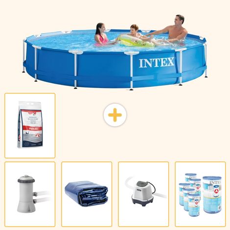 Intex Piscine Tubulaire Ronde - 366x76 cm - 6-pièces SCB56 (1/5)