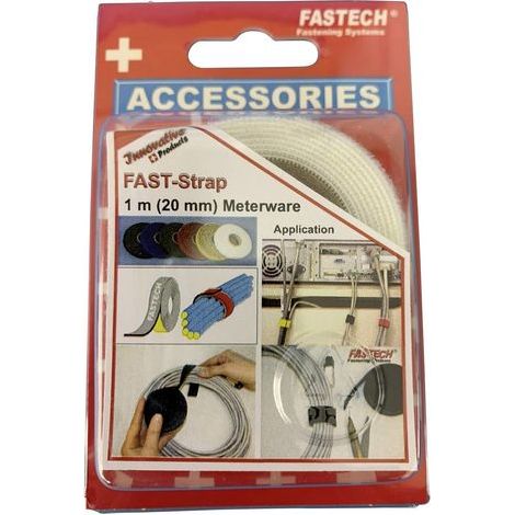 FASTECH® 910-010 Bande auto-agrippante pour grouper partie velours et partie agrippante (L x l) 1000 mm x 20 mm blanc 1 (1/5)
