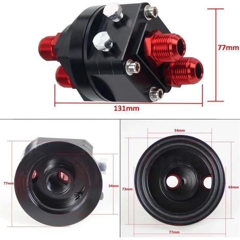 Car modification oil temperature gauge type oil pressure gauge cooler metal adapter two-in-one oil cake universal split oil cake (1/4)
