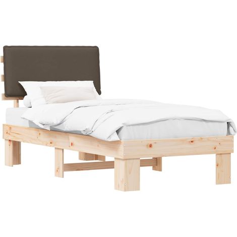 Maison Exclusive - Letto con Testiera Rivestita Talpa 80 x 200 cm Pino massello