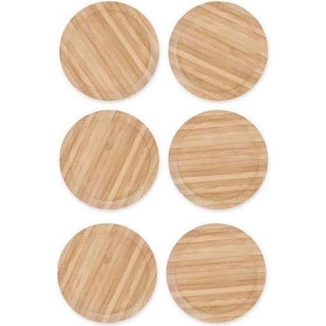 Lot de 6 couvercles en bois pour verres à vin, anti-insectes (voir photo). (1/5)