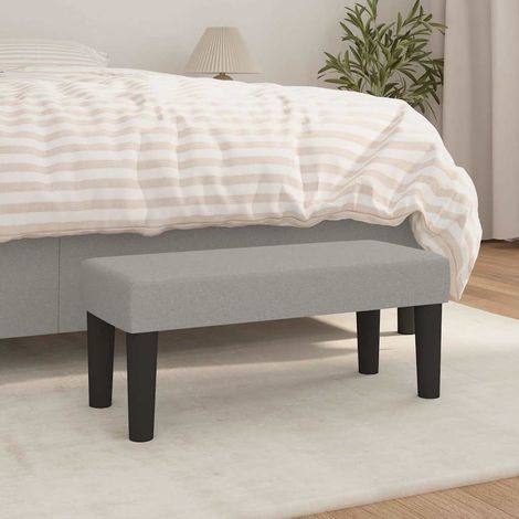 vidaXL Banco de tela gris claro 70x30x30 cm (1/5)