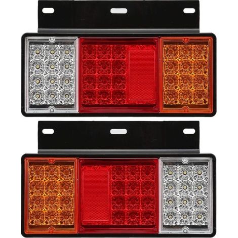 Paire de feux arrière 12V 44 LED de remplacement pour camion Isuzu Elf série W NPR HD NKR NHR NRR FSR FRR (1/4)