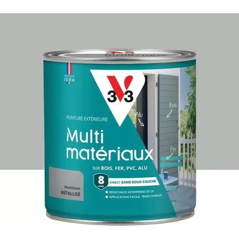 Peinture extérieure V33 Multi-matériaux Métallisé Aluminium 0,5 L (1/3)