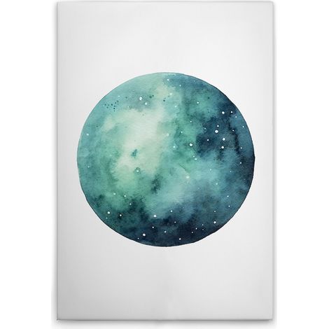 Leinwandbild Grüner Planet M1-No.52236 - Kunstdruck auf Leinwand in Weiß Grün - Wandbild 50 x 75 cm (1/5)