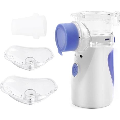 Inalatore nebulizzatore, atomizzatore a vapore portatile e personale con caricatore USB per bambini e adulti, blu