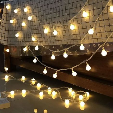 GUIRLANDE LUMINEUSE INTERIEURE 6M Guirlande Lumineuse,Guirlande Lumineuse Boules,40 Petites Boule Étanche IP65,Aliment&ea441 (1/4)