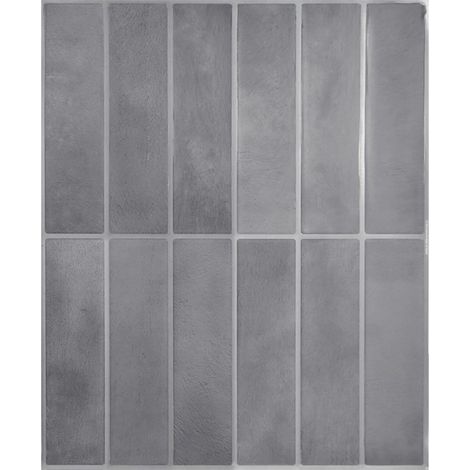 Sticker Adhésif Carrelage "Kalix" 25x30cm Gris (1/5)