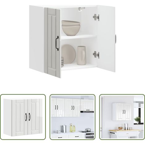 vidaXL Holzwerkstoff - Küchen-Hängeschrank Lucca Hochglanz-Weiß Holzwerkstoff (1/5)