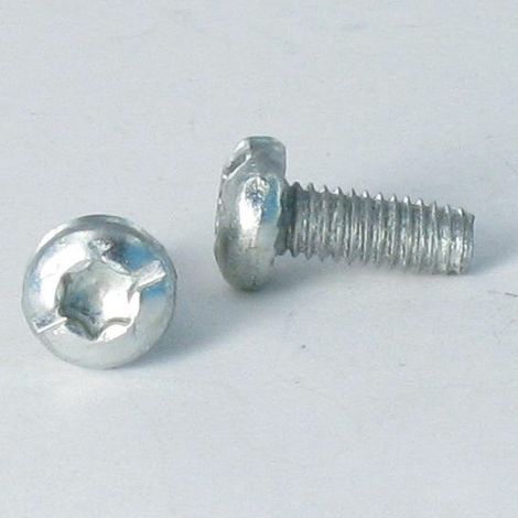 Vis autotaraudeuse Tête cylindrique TC TORX Filetée sur Fendue 5X10 Cranté Acier zingué noir-1 pièce