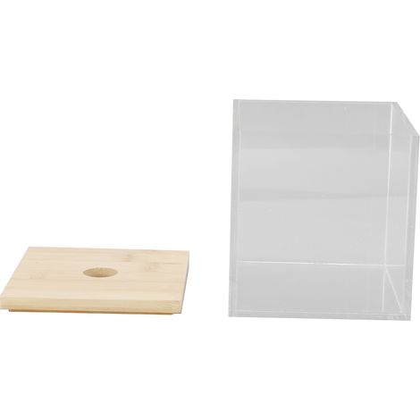 Boîte de rangement transparente pour capsules de café avec couvercle - Organisateur carré, coffret de stockage (1027) (1/5)