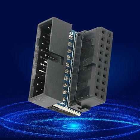 Connecteur d'angle droit 19 broches pour câbles d'ordinateur, pièces PC (1/4)