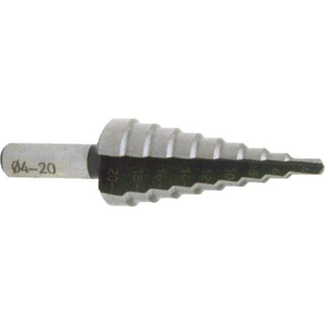 Brocas escalonadas HSS Escalonada                 Gama taladro 4-12 Largo 69 mm