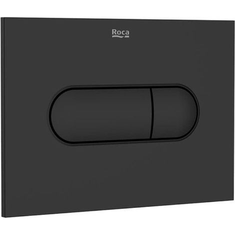 Roca Placa de accionamiento doble pulsador en plástico, negro mate (A890222206)
