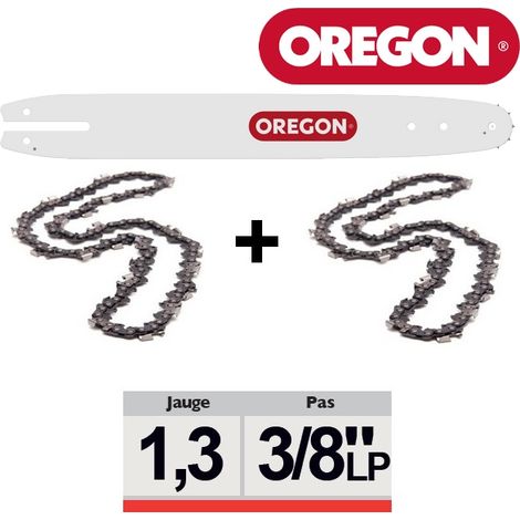 Oregon – Guide-chaîne 16" – 55 maillons – Pour tronçonneuses Stihl – Nez SDE – Lubri-Dam pour meilleure lubrification