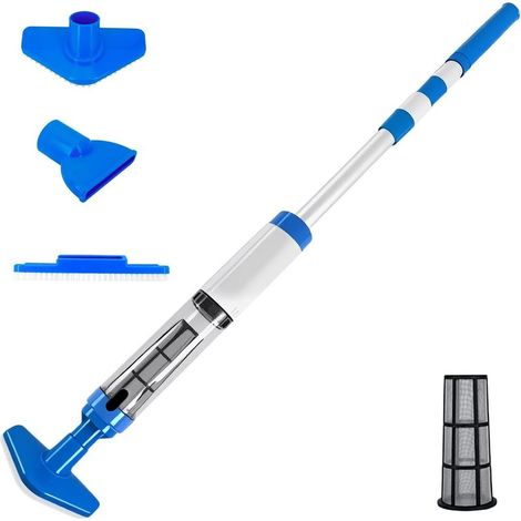 Aspirateur de Piscine sans Fil. 3 en 1 Nettoyeur Électrique Rechargeable avec 90 Mins d'Autonomie. Aspirateur Manuel pour Spa. Jacuzzi. Bain à Remous et Petites Piscines Hors-Sol (1/5)