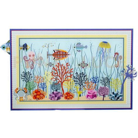 QUADRO DORIDE PICCOLO IN CRISTALLO ACRILICO DECORO ACQUARIO