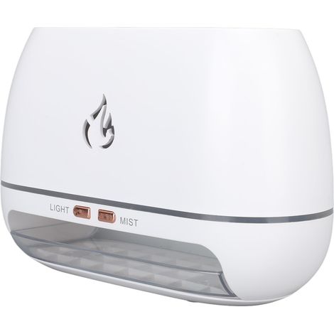 Diffuseur de vapeur d'eau blanc, 7 couleurs réalistes, fonctionnement silencieux, 200 ml, 6 W, idéal pour le bureau, la chambre et la maison.