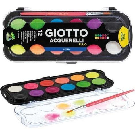 Colori fluorescenti Acquerelli, 12 colori
