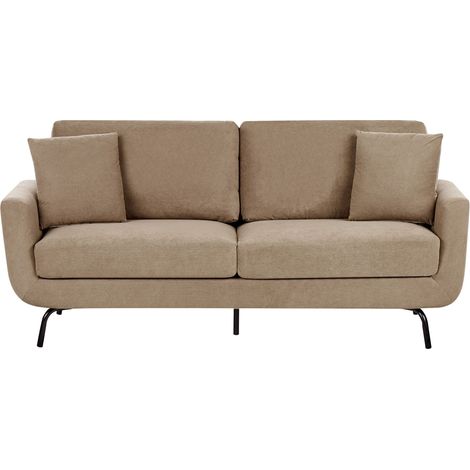 Sofa 3 Seater VESALA Fabric Light Brown (1/5)
