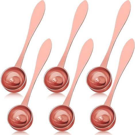Messlöffel aus Edelstahl, Mini-Kaffee-Messlöffel, lange Messlöffel, Rührlöffel für Kaffee, Tee, Zucker, 20 ml (3, Gold) (1/3)