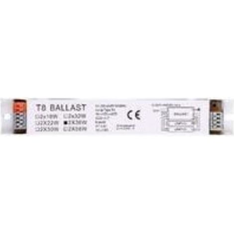 Ballast électronique T8 2x36W – Tension 220-240V – Longueur 21 cm – Largeur 3 cm – Efficacité lumineuse supérieure – Installation facile