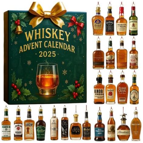 Calendrier de l'Avent bière et whisky – 24 breloques en résine – Boîte surprise de Noël – Pour amateurs de bières artisanales (1/3)
