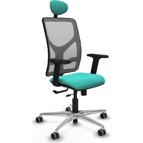 Chaise de bureau piqueras y crespo Motilla gris cuir synthétique aluminium (1/2)