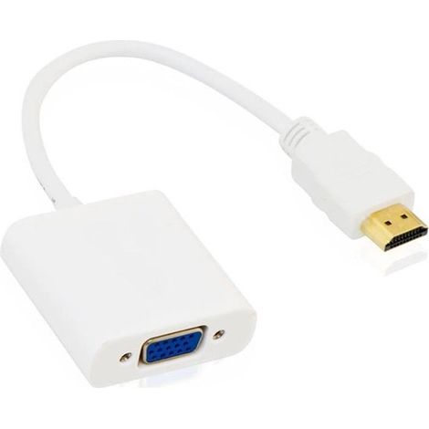Adaptateur HDMI vers VGA + prise jack 3,5 mm / blanc - 0,15 mètre (1/3)