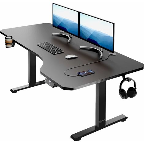 Casaria – Bureau assis debout électrique réglable 73-118cm – Écran LCD – Structure en acier thermolaqué – Vitesse 2,25cm/sec – Capacité 80kg (1/5)