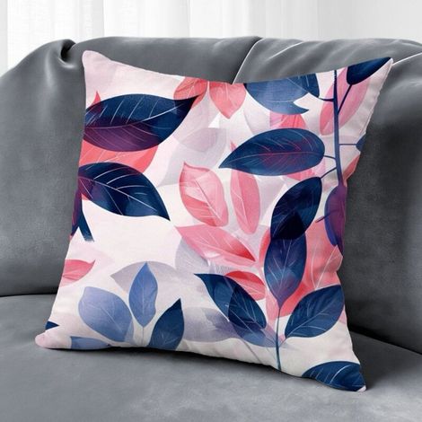 Housse de coussin fleurs colorées, décoration salon chambre maison,50×50cm (1/5)