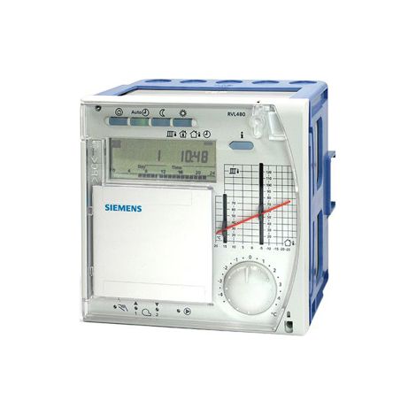 Régulateur Siemens RVL 480 à compensation climatique avec horloge hebdomadaire