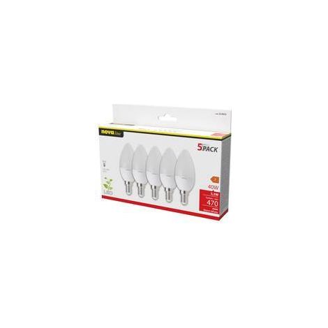 NOVA LAMPADINA LED OLIVA E14 4,9W 3000K 5 PZ