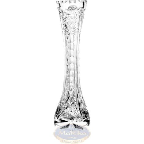 Jarrón de cristal de 20 cm, color hueso. (1/2)